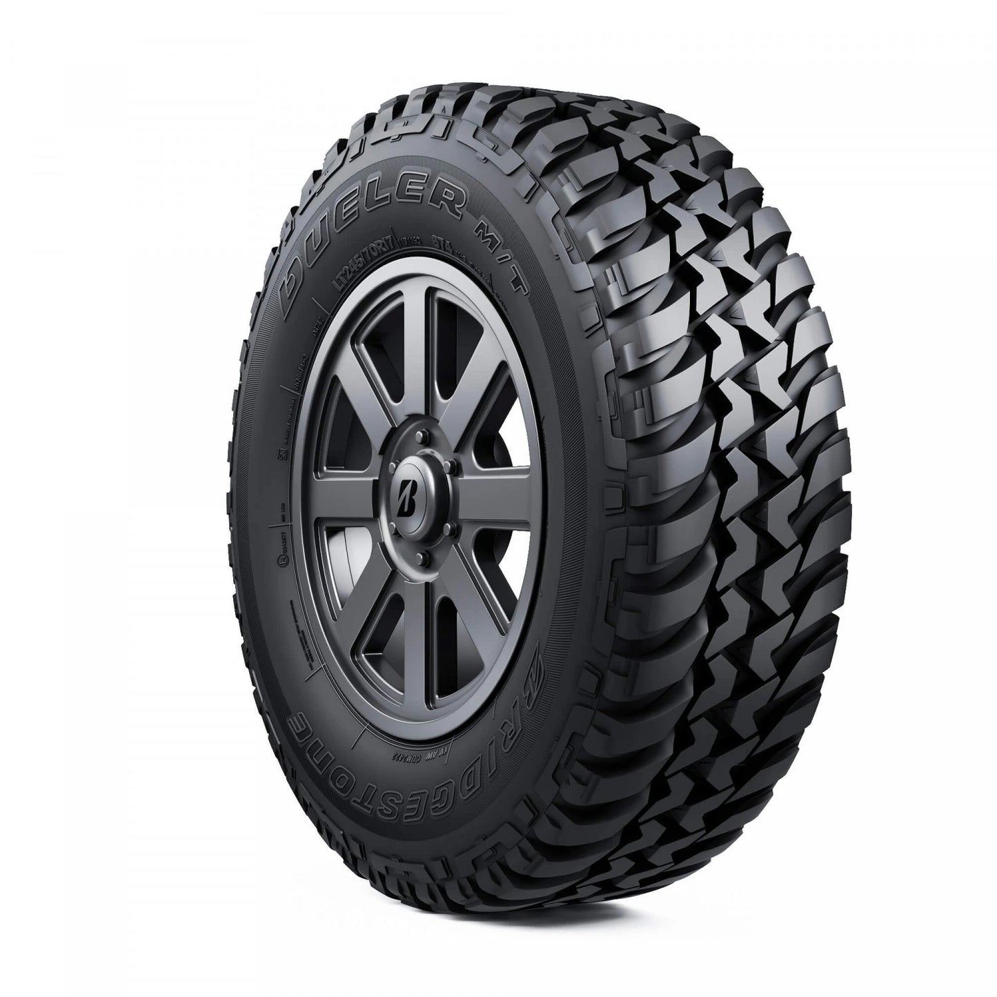Neumático Bridgestone Dueler M/T 674 225/75R16 en vista lateral