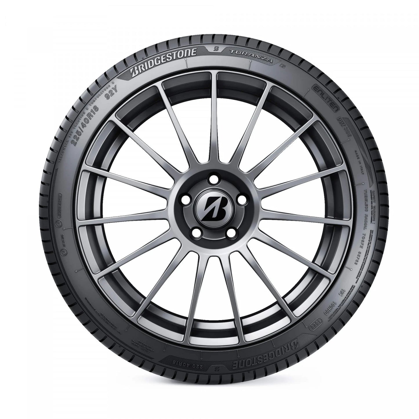 Bridgestone Turanza 6 montado en auto urbano, neumático premium para carretera