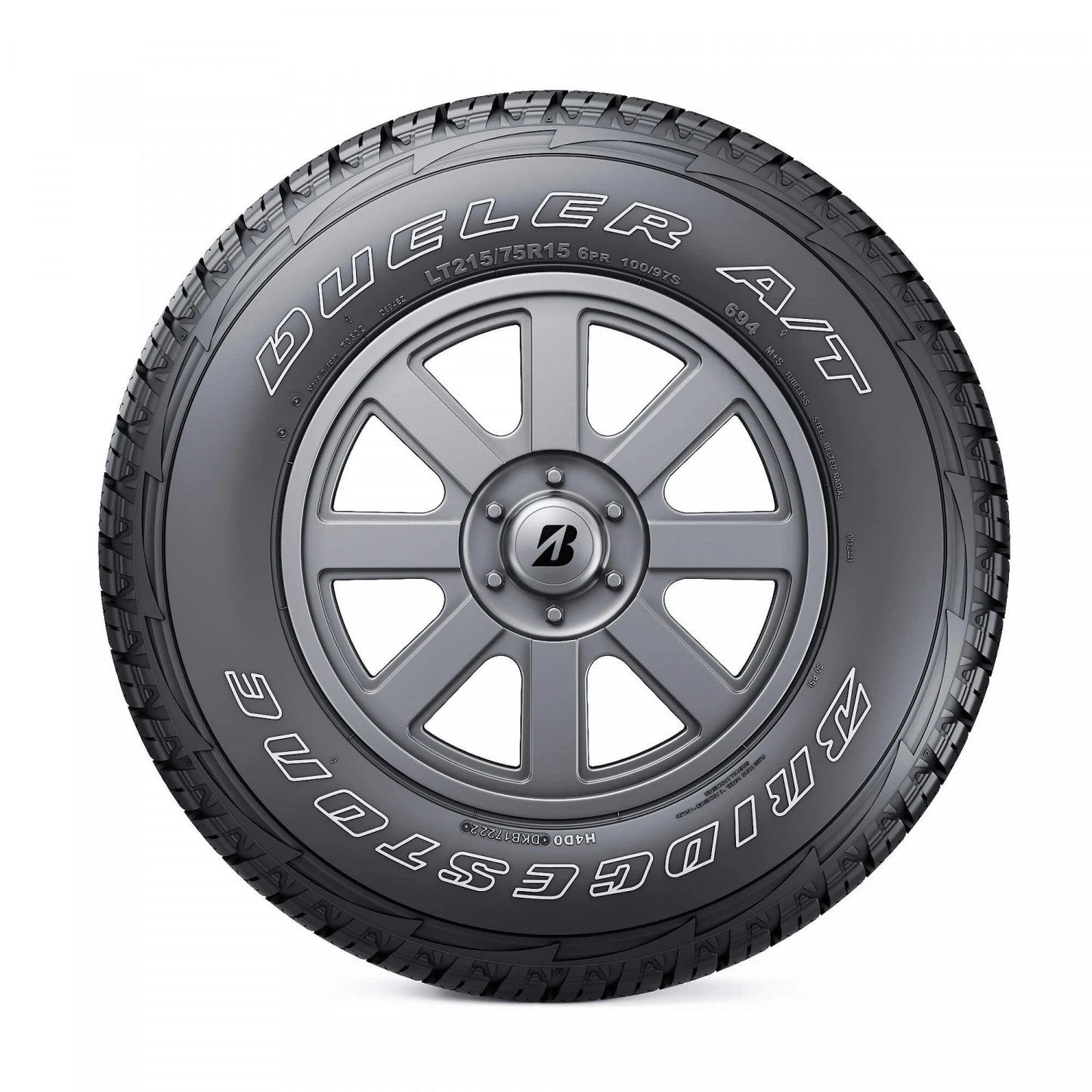 Camioneta 4x4 equipada con Bridgestone Dueler A/T 694 en terrenos mixtos