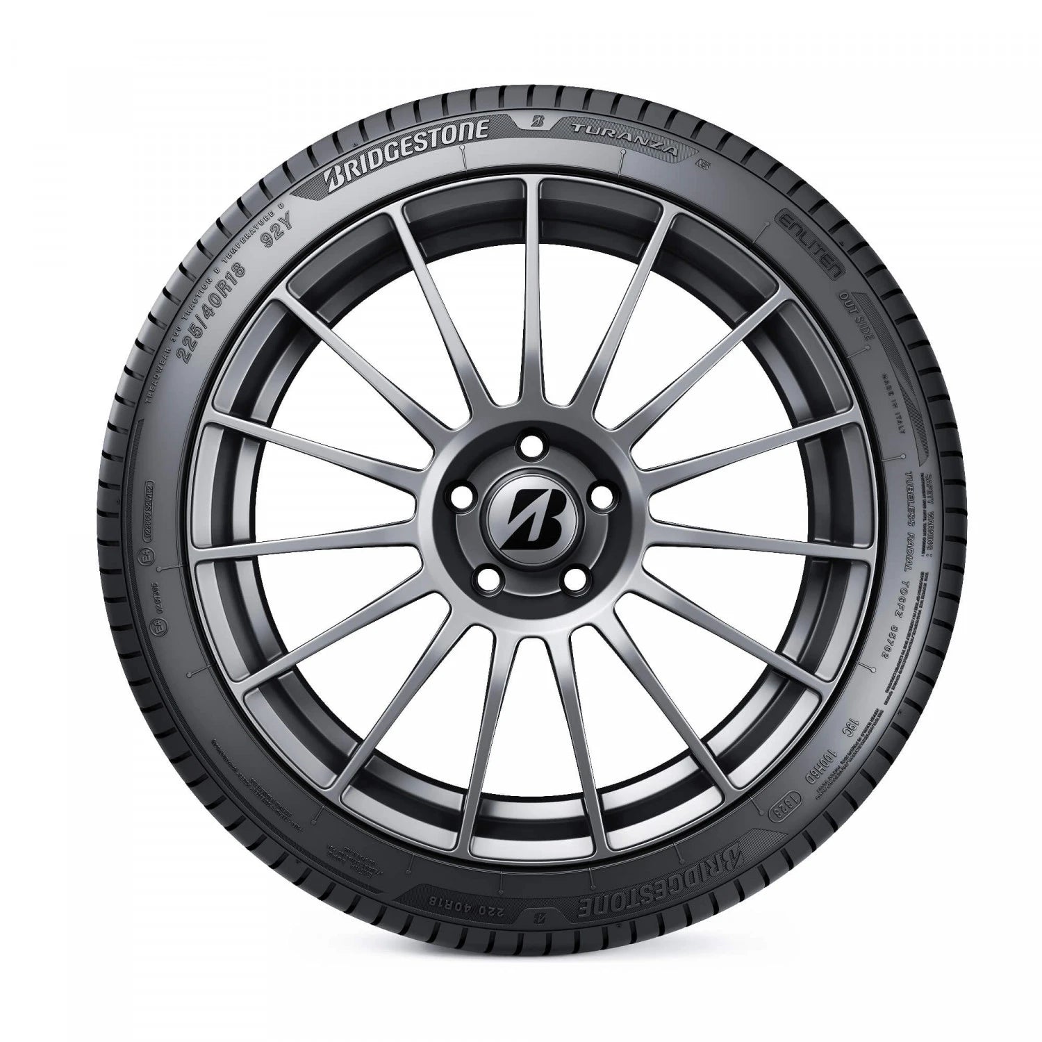 Bridgestone Turanza 6 montado en auto urbano, neumático premium para carretera