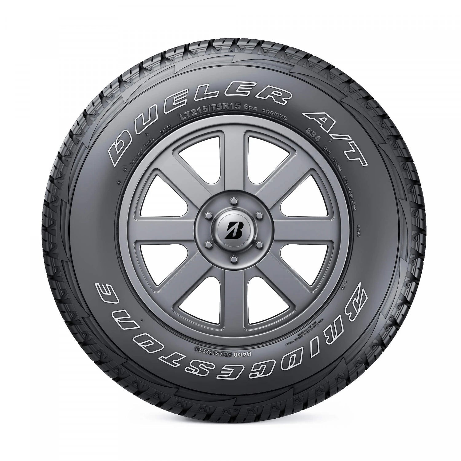 Camioneta 4x4 equipada con Bridgestone Dueler A/T 694 en terrenos mixtos
